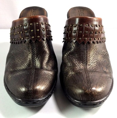 womens mules brown