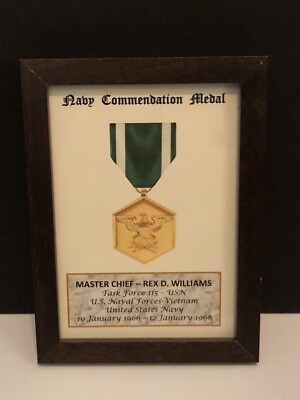 NAVY COMMENDATION MEDAL ~ 5x7 Medal Print with Rank, Name, Unit, etc.