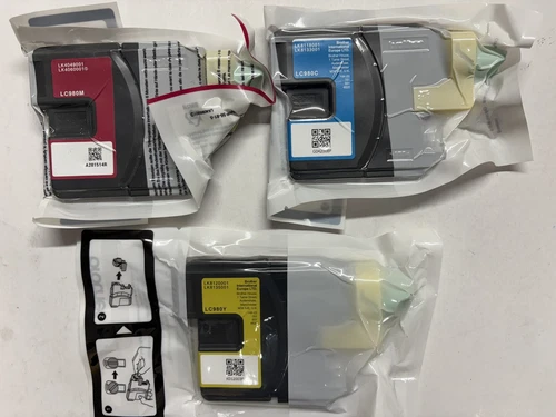 3 original Brother Tintenpatronen LC980 Cyan Magenta Yellow Rechnung