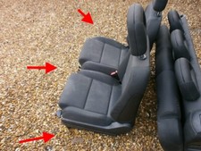 AUDI A2 SE TESSUTO SEDILI PANCA POSTERIORE INTERNI GRIGI ORIGINALI 77k MIGLIA