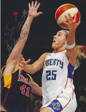 BECKY HAMMON Signed 8.5 x 11 Photo WNBA Basketball LAS VEGAS ACES Liberty NY