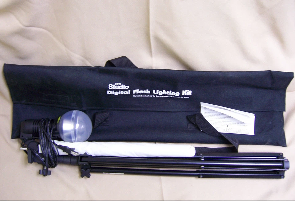 Kit de iluminación flash digital RPS Studio RS-1100 barebulb 7' soporte reflector esclavo Foto 2 de 4