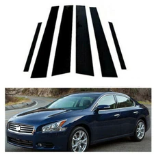 6X Glossy Black Pillar Posts Door Cover Set For Nissan Maxima 2009-2014 2015