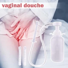 300ml Pump Action Douche Enema Bottle with Nozzle Vaginal Clean Anal Tool X2G2