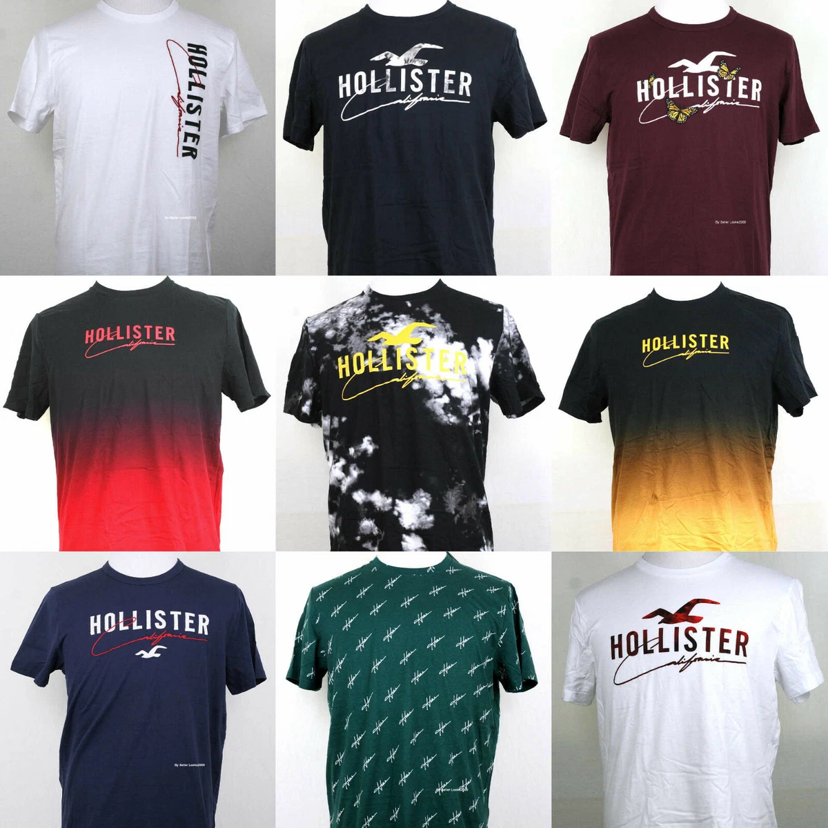 Hollister With Embroidered Logo T-shirt Crew Neck Short Sleeve