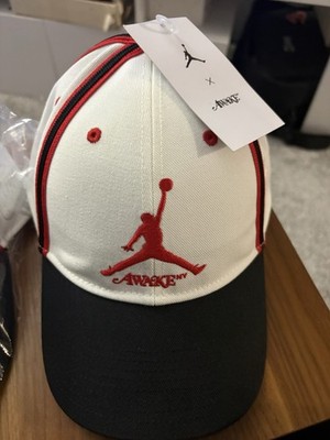 Air Jordan x Awake NY Leather Strap Club Cap Sail Red FZ0625-133 Size M/L NEW