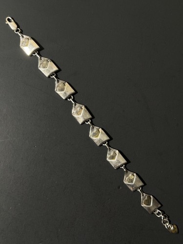 Vintage Far Fetched 925 Sterling Silver Heart Bracelet