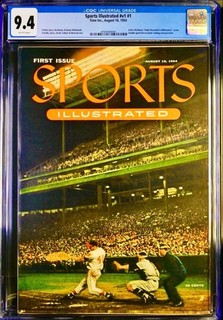 Sports Illustrated #1 CGC 9.4 NM White Pages Baseball Card Insert Press to a 9.8