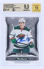 Marco Rossi Wild Signed 2022-23 Upper Deck Parkhurst PP-4 BAS 9.5/10 Rookie Card
