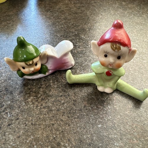 Figurine Elfe En Porcelaine - Pixie Rousse - Vintage - Collection