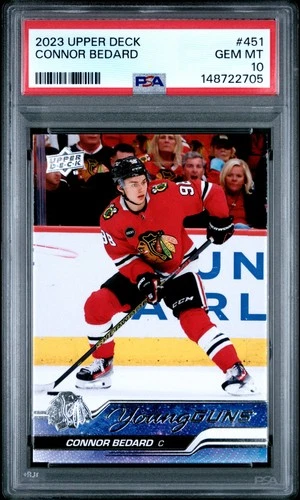 2023 UPPER DECK #451 CONNOR BEDARD ROOKIE RC PSA 10