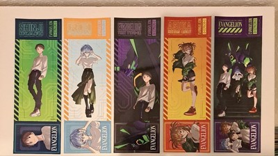 EVANGELION x Lawson Campaign Sticker Komplett 5 Typen