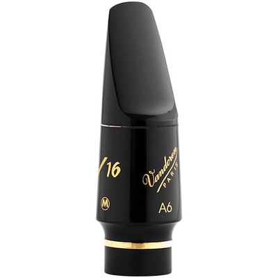 Vandoren V16 Series Hard Rubber Alto Saxophone Mouthpiece A6  Medium Chamber
