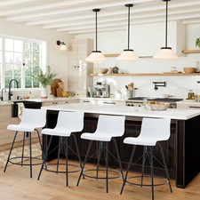 Swivel Bar Stools Set of 4 Counter Height Stools Modern Barstools Side Chairs