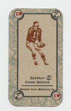 NORM VAN BROCKLIN V3 RARE ZEENUT CANDY DECK FOOTBALL CARD