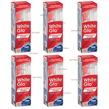 Image of 6 Pack x WHITE GLO Extra Strength Whitening Toothpaste Professional Choice