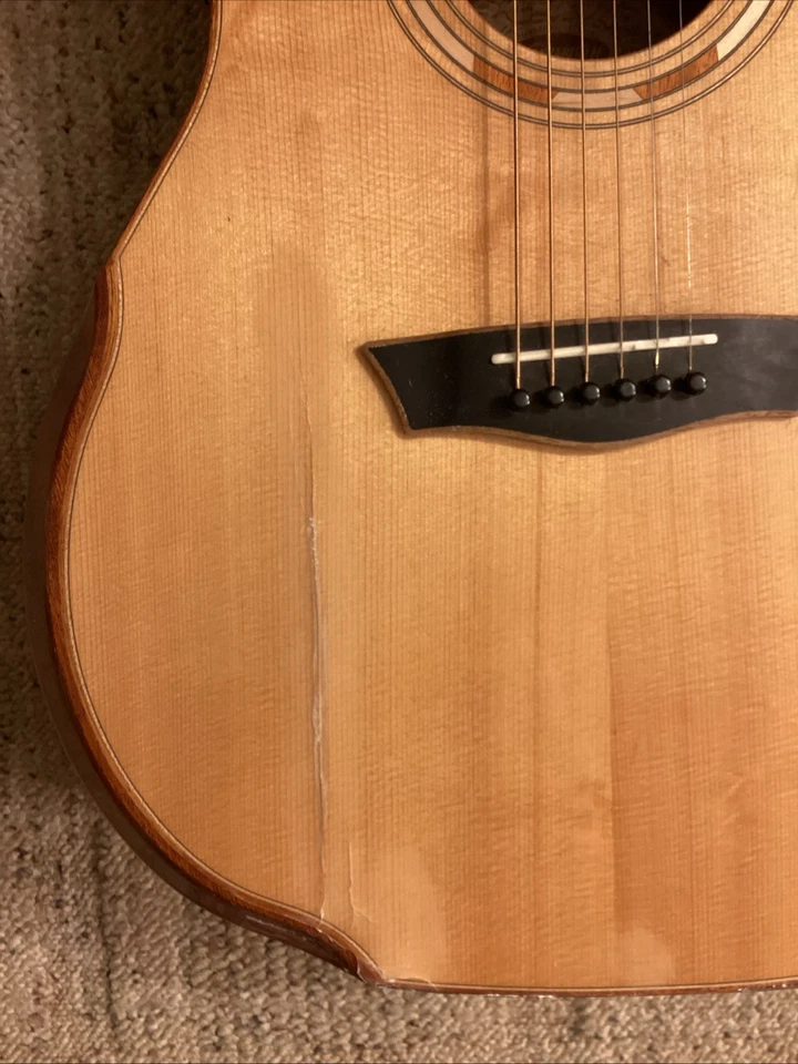 Washburn Comfort WCG25SCE Acoustic Electric Guitar HAS A REPAIR! SOUNDS GREAT! - Image 2 of 4
