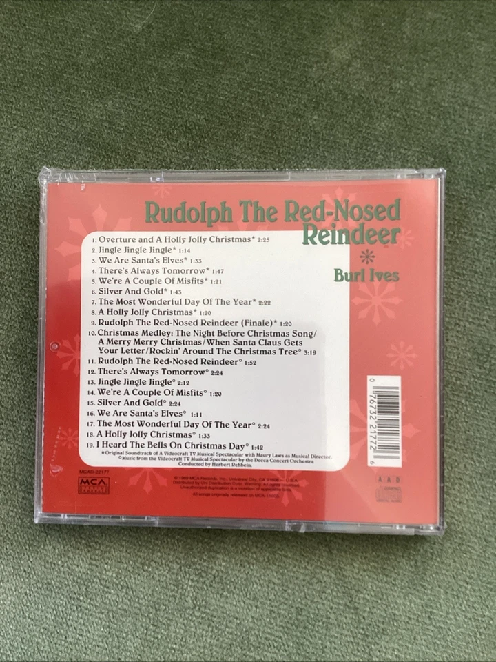 NEW IN WRAP RUDOPLH THE RED NOSE REINDEER CD BURL IVES FUN CHRISTMAS GIFT Foto 2 de 4