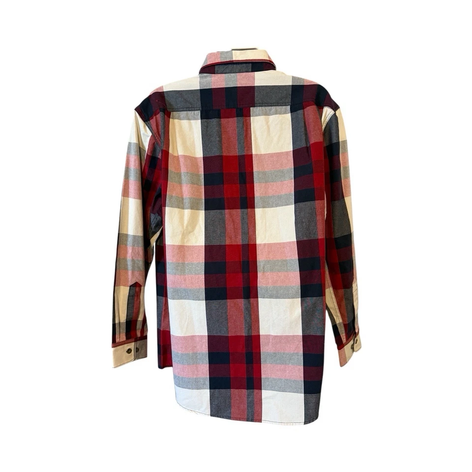 C.E. Schmidt Workwear Mens XLT Red Cream Plaid Shirt Long Sleeve Workwear NEW - Image 4 of 4