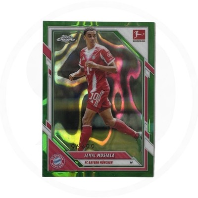 Jamal Musiala Green /99 Topps Chrome Bundesliga 2025-26