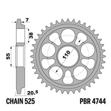Ducati Hypermotard Evo 1100 2010-2010 Sprocket PBR Pitch 525 41 Tooth Edel...