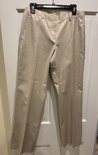 Brooks Brothers  346   Advantage Flat Front Khaki Pants Womens Size 8