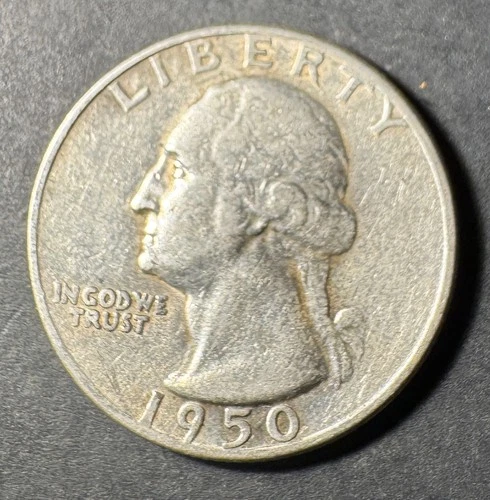 1950-S Silver Washington Quarter (Circulated) - (#4026) Very Fine Condition