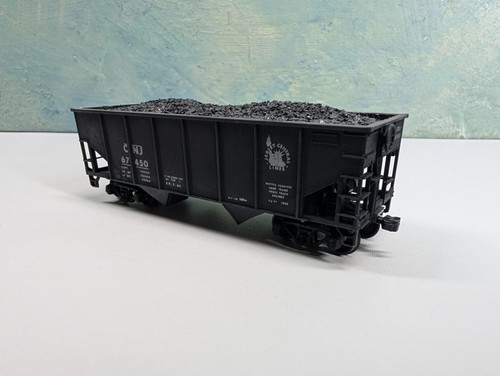 Tolva de 2 bahías Athearn escala HO con carga de carbón CNJ #67450 LEER | Condition: Used