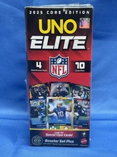 UNO Elite NFL 2025 Core Edition Football Booster Set Plus Sealed