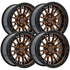 Set Of 4 Metal Fx Slayer Truck 20x10 6x5.5 -18mm Bronze Wheels Rims 20 Inch