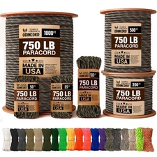 Three Vikings 750lb Type IV 11-Strand Nylon Paracord Rope - Made in USA