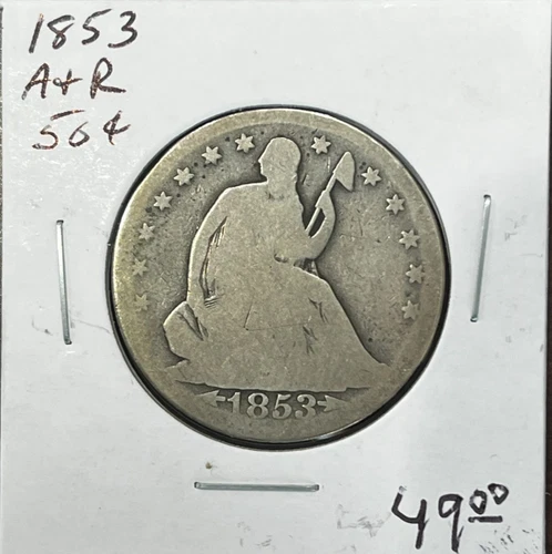 1853-P Seated Liberty Half Dollar — photo from another recent sale