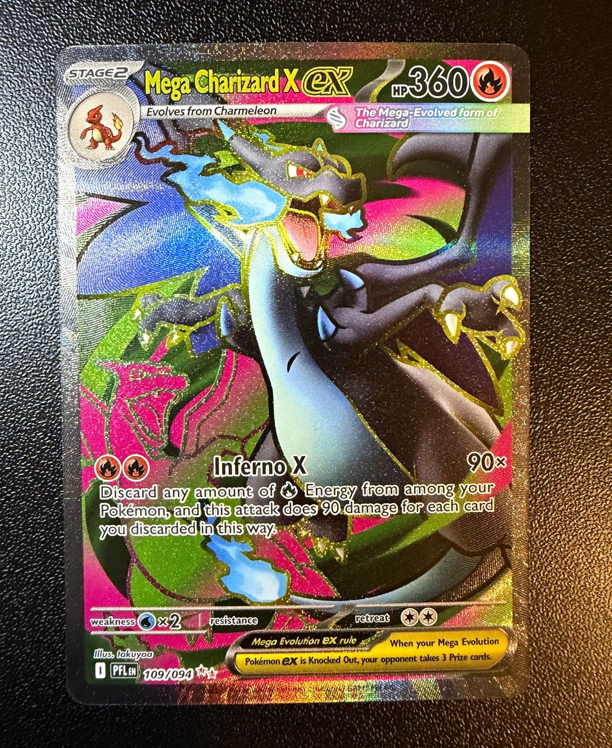 Pokemon TCG Mega Charizard X EX 109/094 Phantasmal Flames