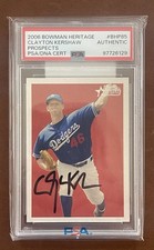 Clayton Kershaw 2006 Bowman Heritage Signed  RC PSA/DNA Autograph Dodgers