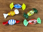 Set of 5 Murano Vintage GLASS WRAPPED CANDIES Blown Glass Art
