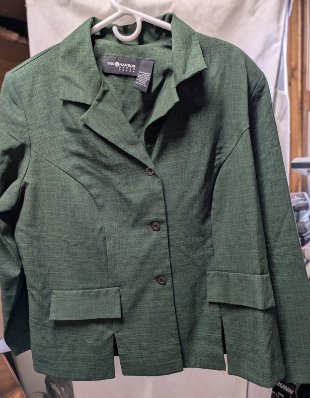 Sag Harbor Dress Women Green Blazer And Pants Set Size 18w