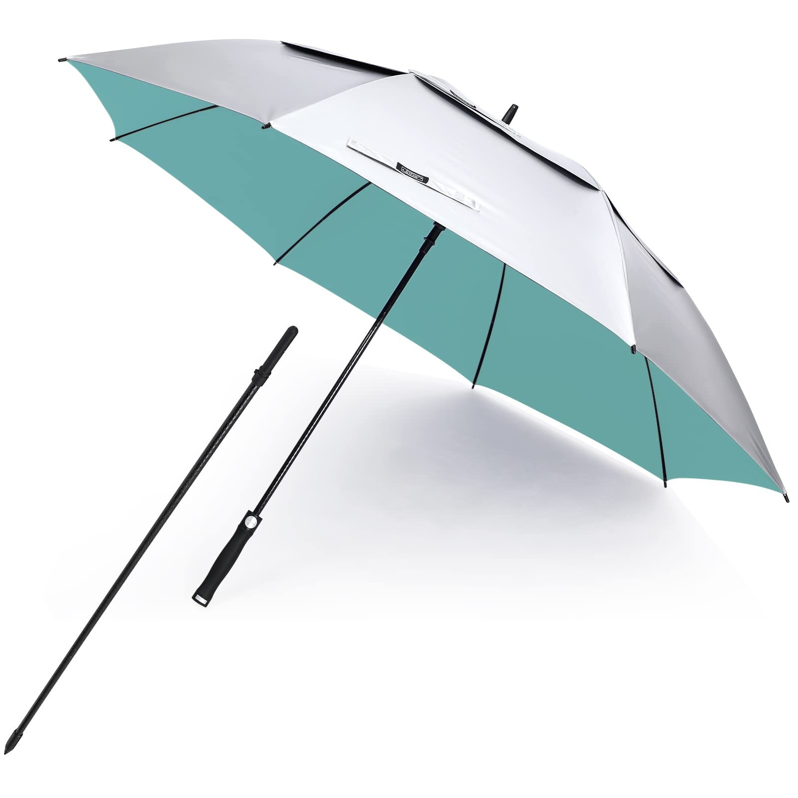 Beach Umbrella Auto Open Windproof Sun Rain Upf50+