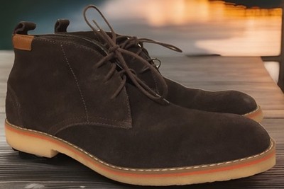 Cestfini Men Ankle Chukka Boot 10.5 Suede Brown Gum Sole