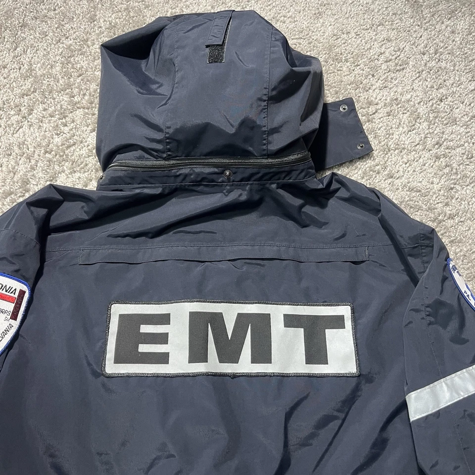 5.11 TACTICAL JACKET Parka All Weather NAVY Blue Large Zip Hood EMS Responder - Image 4 of 4
