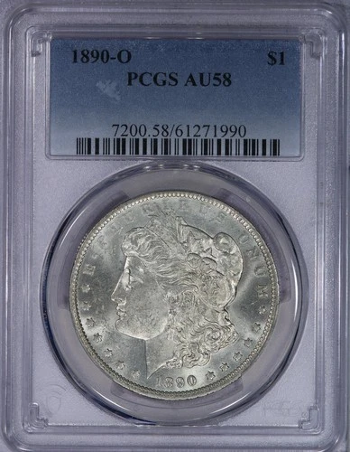 1890-O Morgan Dollar $1 PCGS AU58