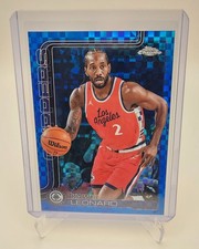 2025-26 Topps Chrome BLUE X-FRACTOR #44 Kawhi Leonard SSP (Los Angeles Clippers)