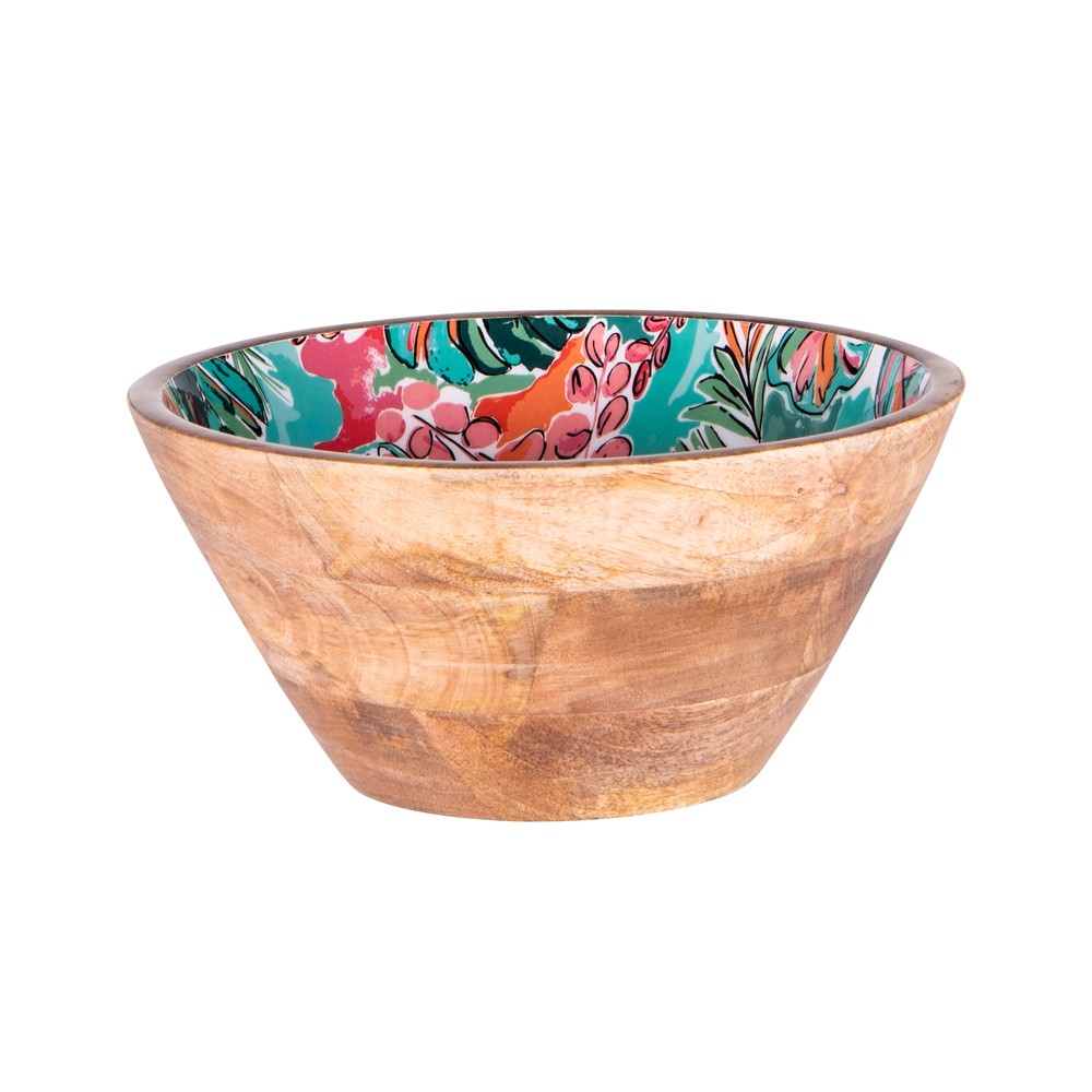 Saladier Florida bois 25 cm pour grands repas de famille