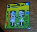 GE Energy Smart 40 watt 49671 compact fluorescent twist bulbs - 2 pack NEW