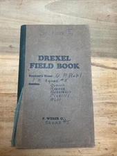 1928 Drexel University Field Book Notes Experiments Gordon Ruhl NJ B51