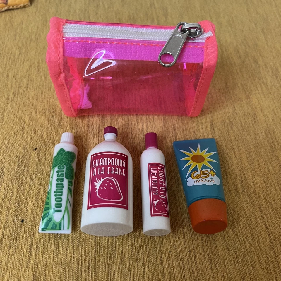 "Maleta de viaje enrollable para muñecas de 18"" nuestra generación/verde azulado y blanco + mezcla de accesorios" Foto 2 de 4