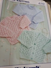 Stylecraft Knitting Pattern 4519 Baby DK Sweater Cardigans 16-24"