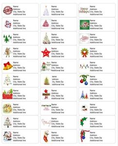 Make christmas return address labels