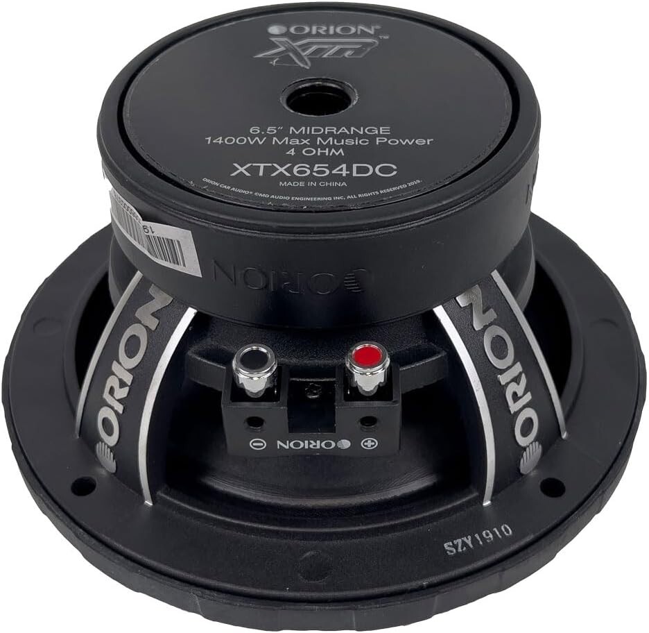 Pair Orion XTX654DC 1400 Watt Mid-Range Dust Cap Car Midrange