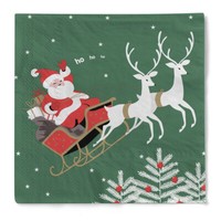 "Serviette \"Christmas Sky\" In GrüN Aus Tissue 33 X 33 Cm, 20 StüCk"