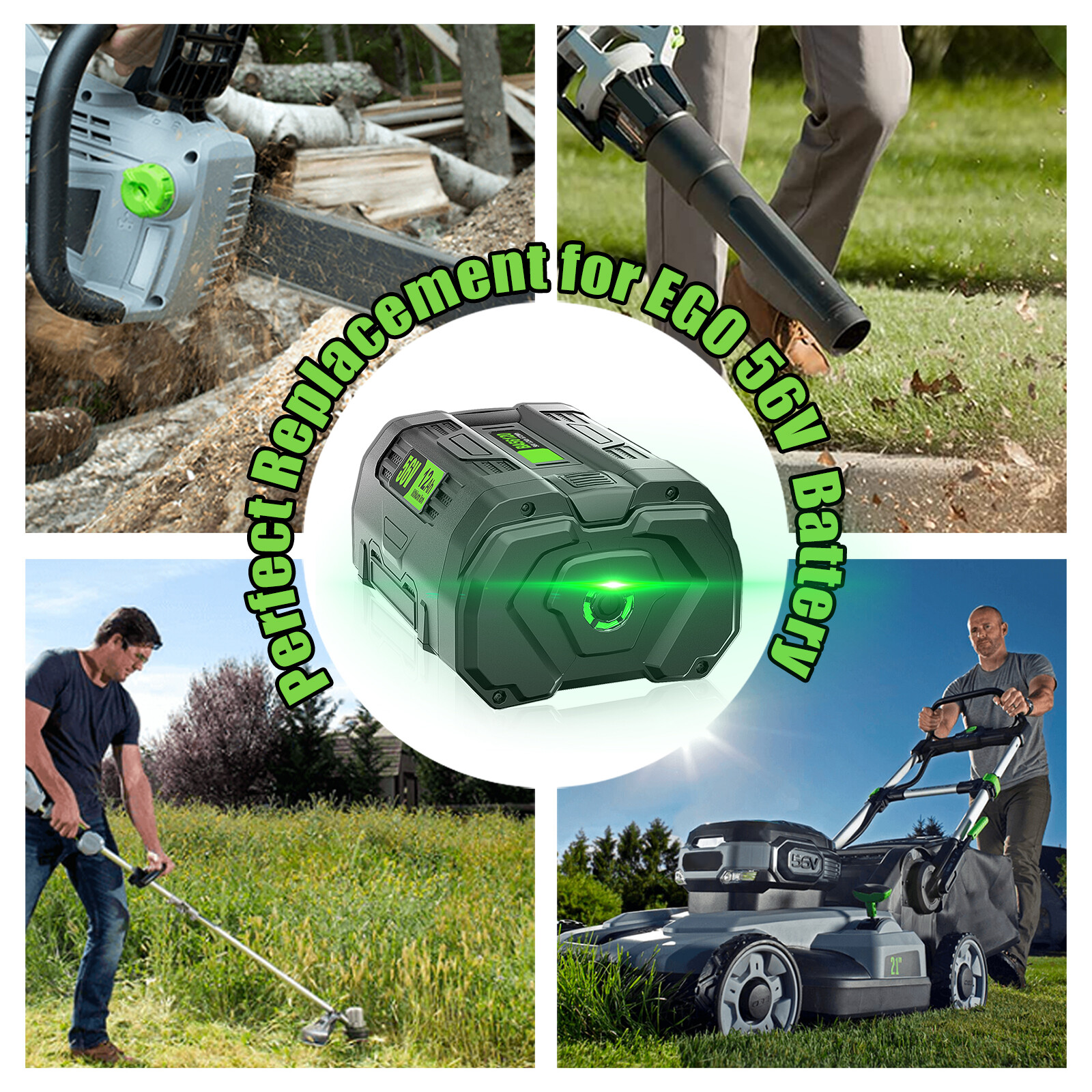 12 Ah For EGO 56V Power+ Lithium-Ion Battery BA5600 BA3360T BA4200 BA2800T